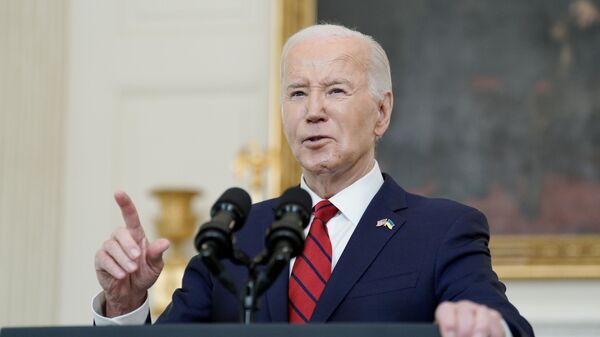 Президент США Джо Байден выступает на пресс-конференции в Вашингтоне