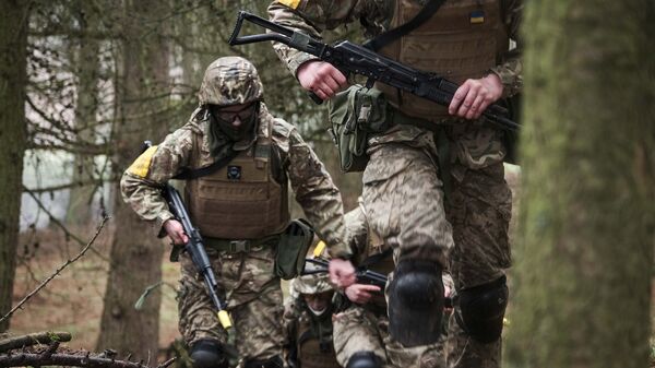 Украинские военные на тренировке в Великобритании под эгидой НАТО